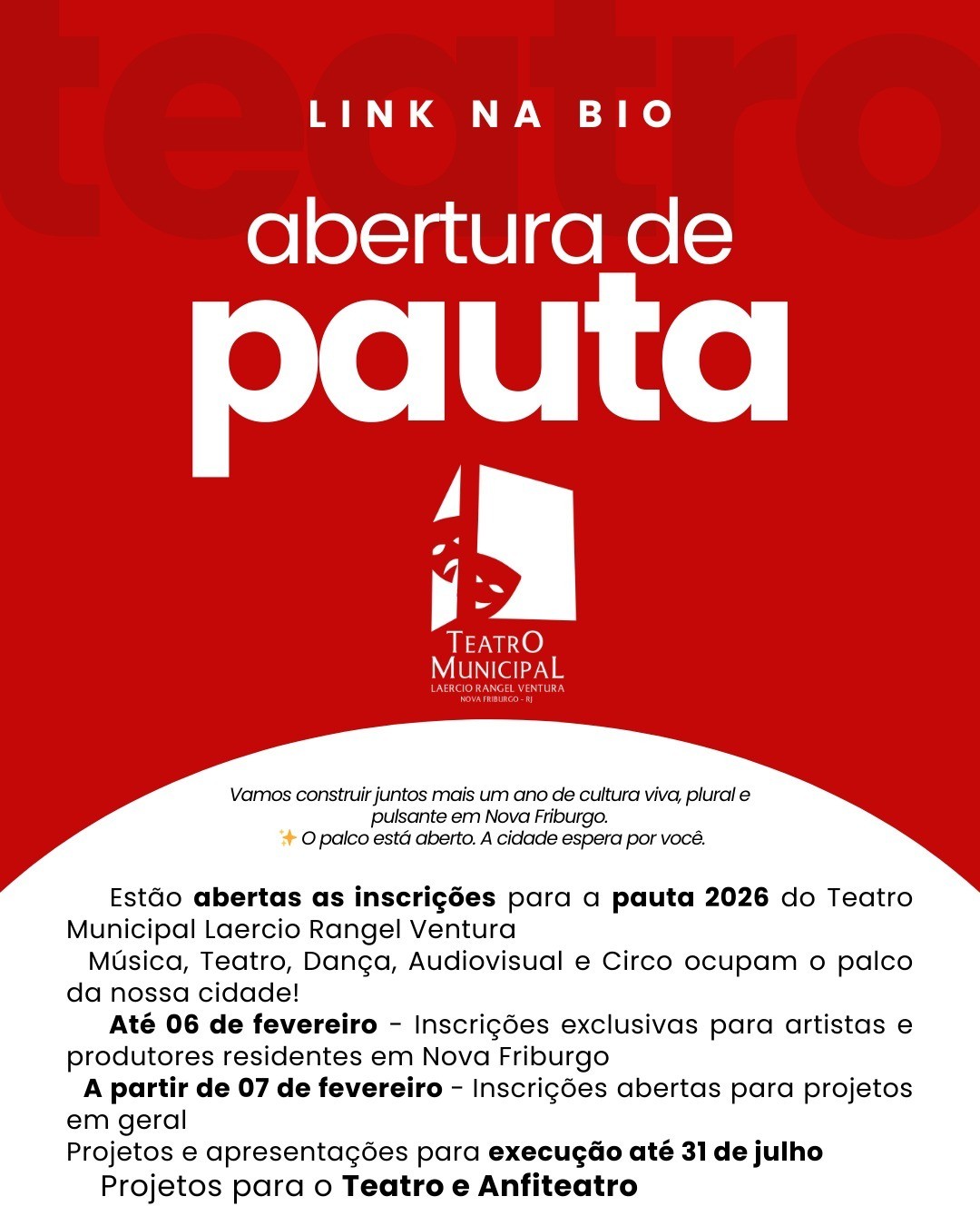 teatro-municipal-de-nova-friburgo-abre-inscricoes-para-pautas-artisticas-no-primeiro-semestre-de-2026