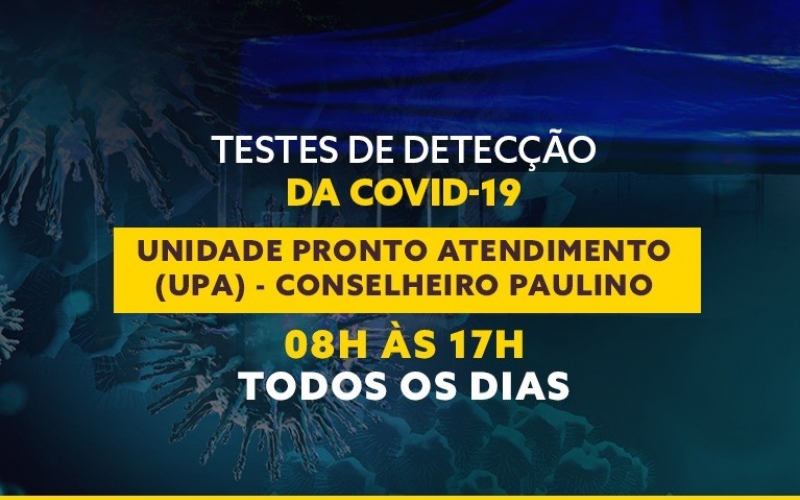 PREFEITURA AMPLIA TESTAGEM DE COVID: UPA TERÁ TENDA COM TESTES PARA A POPULAÇÃO